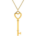 ティファニー Tiffany & Co ハートキー ラージ イエローゴールド K18YG ネックレス K18 18K 18金 750 YG