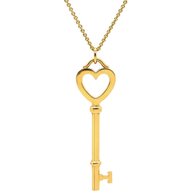 ティファニー Tiffany & Co ハートキー ラージ イエローゴールド K18YG ネックレス K18 18K 18金 750 YG