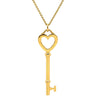ティファニー Tiffany & Co ハートキー ラージ イエローゴールド K18YG ネックレス K18 18K 18金 750 YG