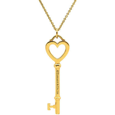 ティファニー Tiffany & Co ハートキー ラージ イエローゴールド K18YG ネックレス K18 18K 18金 750 YG
