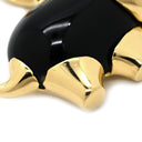 ダミアーニ DAMIANI サイモチーフ ブラック×イエローゴールド K18YG オニキス ダイヤモンド ペンダントトップ 750 18金 YG オニキス ダイヤ ネックレストップ
