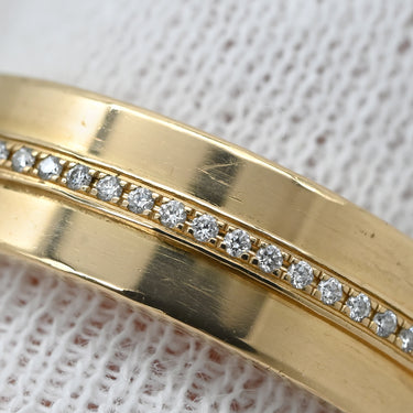 ティファニー Tiffany & Co T TWO ワイド ダイヤ イエローゴールド K18YG ダイヤモンド リング 指輪 18K AU750 YG 16号