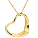 ティファニー Tiffany & Co オープンハート 21.5mm イエローゴールド K18YG ネックレス T＆Co. 18K 18金 750 YG エルサペレッティ
