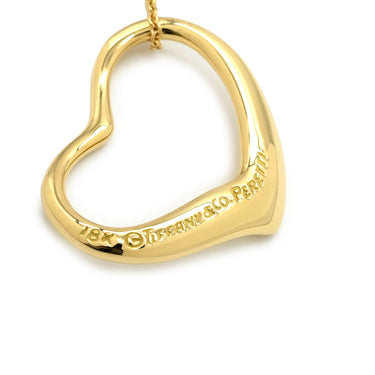 ティファニー Tiffany & Co オープンハート 21.5mm イエローゴールド K18YG ネックレス T＆Co. 18K 18金 750 YG エルサペレッティ