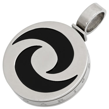 ブルガリ BVLGARI オプティカル ブラック×ホワイトゴールド K18WG ステンレススチール ダイヤモンド オニキス ペンダントトップ 750 18K WG オニキス ネックレストップ