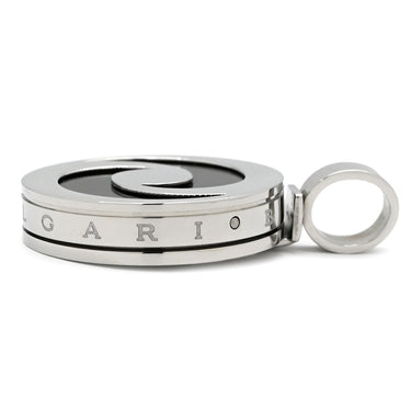 ブルガリ BVLGARI オプティカル ブラック×ホワイトゴールド K18WG ステンレススチール ダイヤモンド オニキス ペンダントトップ 750 18K WG オニキス ネックレストップ