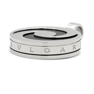 ブルガリ BVLGARI オプティカル ブラック×ホワイトゴールド K18WG ステンレススチール ダイヤモンド オニキス ペンダントトップ 750 18K WG オニキス ネックレストップ
