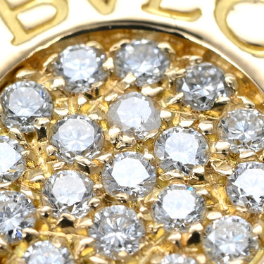 ブルガリ BVLGARI ブルガリブルガリ ダイヤ イエローゴールド K18YG ダイヤモンド チャーム パヴェ 19石 750 18K YG ペンダントトップ ネックレストップ