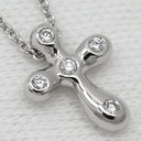 ティファニー Tiffany & Co ドッツクロス ダイヤ プラチナシルバー Pt950 ネックレス エルサ ペレッティ Pt950 プラチナ 十字架