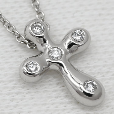 ティファニー Tiffany & Co ドッツクロス ダイヤ プラチナシルバー Pt950 ネックレス エルサ ペレッティ Pt950 プラチナ 十字架