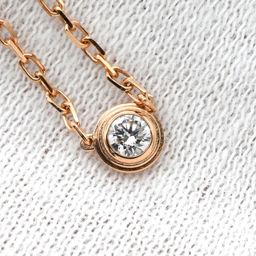カルティエ Cartier ダムール SM　 B7215700 ピンクゴールド ダイヤモンド K18PG ネックレス 1P 一粒 750 PG