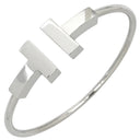 ティファニー Tiffany & Co Tワイヤー ラージサイズ ホワイトゴールド K18WG ブレスレット T&Co. Au750 18K バングル