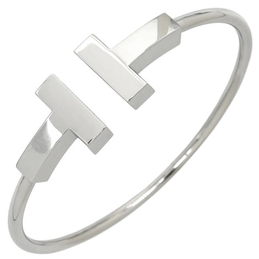 ティファニー Tiffany & Co Tワイヤー ラージサイズ ホワイトゴールド K18WG ブレスレット T&Co. Au750 18K バングル