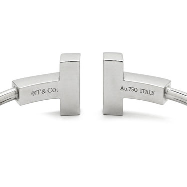 ティファニー Tiffany & Co Tワイヤー ラージサイズ ホワイトゴールド K18WG ブレスレット T&Co. Au750 18K バングル