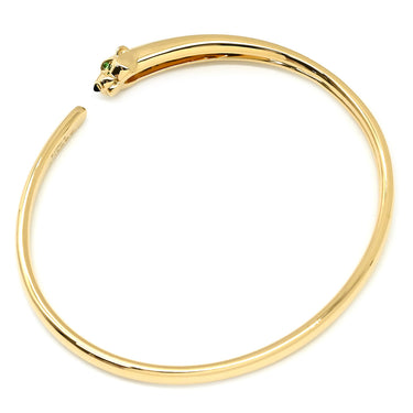 カルティエ Cartier パンテール ドゥ カルティエ イエローゴールド K18PG オニキス ツァボライト #20 ブレスレット バングル 18K 750YG オニキス ツァボライト