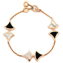 ブルガリ BVLGARI ディーヴァ ドリーム 350073 ピンクゴールド K18PG オニキス マザーオブパール SM ブレスレット Au750 K18RG