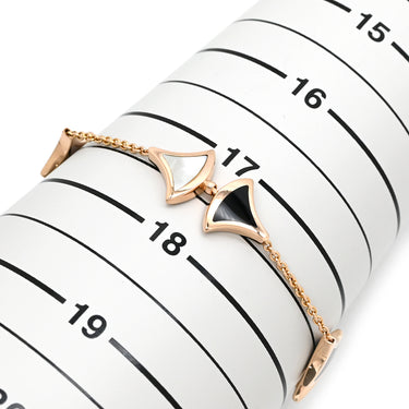 ブルガリ BVLGARI ディーヴァ ドリーム 350073 ピンクゴールド K18PG オニキス マザーオブパール SM ブレスレット Au750 K18RG