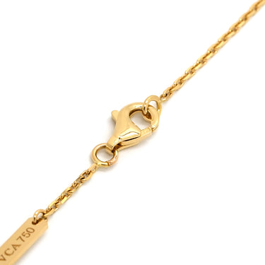 ヴァンクリーフアーペル Van Cleef & Arpels ラッキーアルハンブラ ハート ペンダント パールホワイト×イエローゴールド K18YG マザーオブパール ネックレス 18K 750 YG