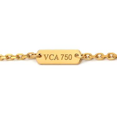 ヴァンクリーフアーペル Van Cleef & Arpels ラッキーアルハンブラ ハート ペンダント パールホワイト×イエローゴールド K18YG マザーオブパール ネックレス 18K 750 YG