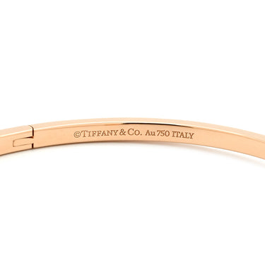 ティファニー Tiffany & Co T ワン ナロー ヒンジ バングル ミディアム ローズゴールド K18PG ブレスレット ピンクゴールド Tiffany&Co. 750 18金