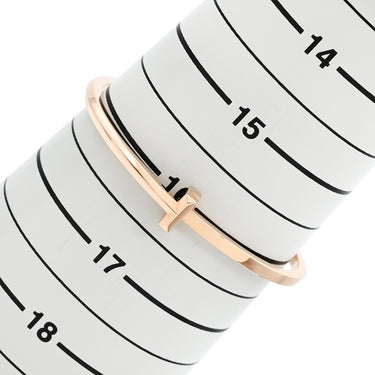 ティファニー Tiffany & Co T ワン ナロー ヒンジ バングル ミディアム ローズゴールド K18PG ブレスレット ピンクゴールド Tiffany&Co. 750 18金