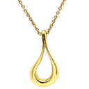 ティファニー Tiffany & Co オープン ティアドロップ イエローゴールド K18YG ネックレス エルサペレッティ Au750 YG