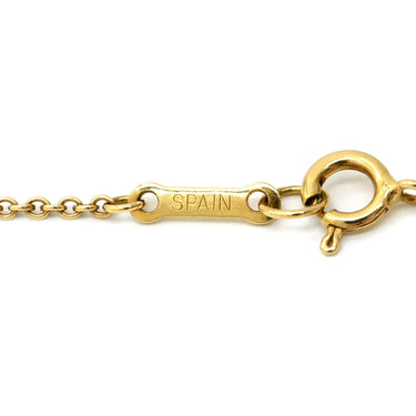 ティファニー Tiffany & Co オープン ティアドロップ イエローゴールド K18YG ネックレス エルサペレッティ Au750 YG