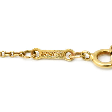ティファニー Tiffany & Co オープン ティアドロップ イエローゴールド K18YG ネックレス エルサペレッティ Au750 YG