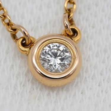 ティファニー Tiffany & Co バイザヤード シングルダイヤモンド ペンダント ローズゴールド K18PG ダイヤモンド ネックレス 18K AU750 PG 1P 1粒 エルサペレッティ