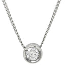 ノンブランド NON BRAND ダイヤモンド 0.25ct ペンダント プラチナシルバー Pt900 ダイヤモンド PT850(チェーン) ネックレス 1粒 1石 ラウンドブリリアントカット
