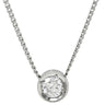 ノンブランド NON BRAND ダイヤモンド 0.25ct ペンダント プラチナシルバー Pt900 ダイヤモンド PT850(チェーン) ネックレス 1粒 1石 ラウンドブリリアントカット