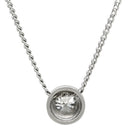 ノンブランド NON BRAND ダイヤモンド 0.25ct ペンダント プラチナシルバー Pt900 ダイヤモンド PT850(チェーン) ネックレス 1粒 1石 ラウンドブリリアントカット