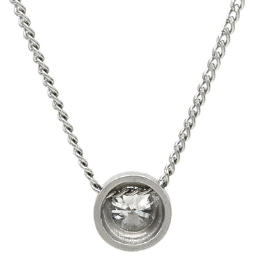ノンブランド NON BRAND ダイヤモンド 0.25ct ペンダント プラチナシルバー Pt900 ダイヤモンド PT850(チェーン) ネックレス 1粒 1石 ラウンドブリリアントカット