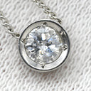 ノンブランド NON BRAND ダイヤモンド 0.25ct ペンダント プラチナシルバー Pt900 ダイヤモンド PT850(チェーン) ネックレス 1粒 1石 ラウンドブリリアントカット
