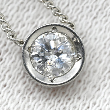 ノンブランド NON BRAND ダイヤモンド 0.25ct ペンダント プラチナシルバー Pt900 ダイヤモンド PT850(チェーン) ネックレス 1粒 1石 ラウンドブリリアントカット