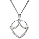 ノンブランド NON BRAND ダイヤモンド 0.27ct ハートデザイン プラチナシルバー Pt900 ダイヤモンド Pt850(チェーン) ネックレス プラチナ Pt900 ラウンドブリリアントカット スウィング