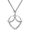 ノンブランド NON BRAND ダイヤモンド 0.27ct ハートデザイン プラチナシルバー Pt900 ダイヤモンド Pt850(チェーン) ネックレス プラチナ Pt900 ラウンドブリリアントカット スウィング