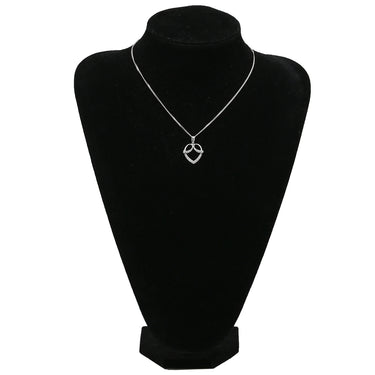 ノンブランド NON BRAND ダイヤモンド 0.27ct ハートデザイン プラチナシルバー Pt900 ダイヤモンド Pt850(チェーン) ネックレス プラチナ Pt900 ラウンドブリリアントカット スウィング