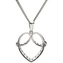 ノンブランド NON BRAND ダイヤモンド 0.27ct ハートデザイン プラチナシルバー Pt900 ダイヤモンド Pt850(チェーン) ネックレス プラチナ Pt900 ラウンドブリリアントカット スウィング