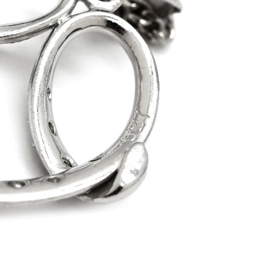 ノンブランド NON BRAND ダイヤモンド 0.27ct ハートデザイン プラチナシルバー Pt900 ダイヤモンド Pt850(チェーン) ネックレス プラチナ Pt900 ラウンドブリリアントカット スウィング