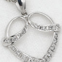 ノンブランド NON BRAND ダイヤモンド 0.27ct ハートデザイン プラチナシルバー Pt900 ダイヤモンド Pt850(チェーン) ネックレス プラチナ Pt900 ラウンドブリリアントカット スウィング