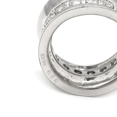 ノンブランド NON BRAND ダイヤ 0.50ct ホワイトゴールド K18WG ダイヤモンド ペンダントトップ 18K 750WG ネックレストップ リング型