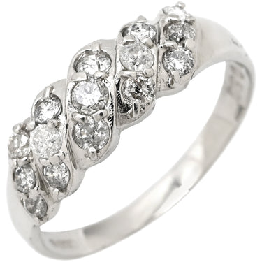ノンブランド NON BRAND ダイヤモンド 0.50ct プラチナシルバー Pt900 ダイヤモンド リング 指輪 プラチナ900 パヴェ 一文字 13号