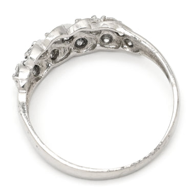 ノンブランド NON BRAND ダイヤモンド 0.50ct プラチナシルバー Pt900 ダイヤモンド リング 指輪 プラチナ900 パヴェ 一文字 13号