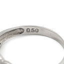 ノンブランド NON BRAND ダイヤモンド 0.50ct プラチナシルバー Pt900 ダイヤモンド リング 指輪 プラチナ900 パヴェ 一文字 13号