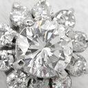 ノンブランド NON BRAND ダイヤモンド 0.37ct タイタック プラチナシルバー Pt900 ダイヤモンド タイピン タックピン ピンブローチ プラチナ フラワーモチーフ Pm900