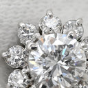 ノンブランド NON BRAND ダイヤモンド 0.37ct タイタック プラチナシルバー Pt900 ダイヤモンド タイピン タックピン ピンブローチ プラチナ フラワーモチーフ Pm900