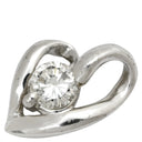 ノンブランド NON BRAND ハートモチーフ ダイヤモンド 0.15ct プラチナシルバー Pt900 ダイヤモンド ペンダントトップ 1P 1粒 1石 ネックレストップ プラチナ900