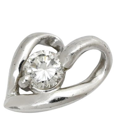 ノンブランド NON BRAND ハートモチーフ ダイヤモンド 0.15ct プラチナシルバー Pt900 ダイヤモンド ペンダントトップ 1P 1粒 1石 ネックレストップ プラチナ900