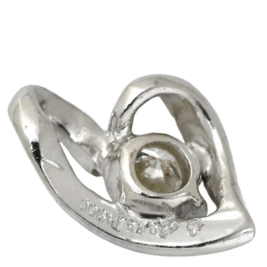 ノンブランド NON BRAND ハートモチーフ ダイヤモンド 0.15ct プラチナシルバー Pt900 ダイヤモンド ペンダントトップ 1P 1粒 1石 ネックレストップ プラチナ900